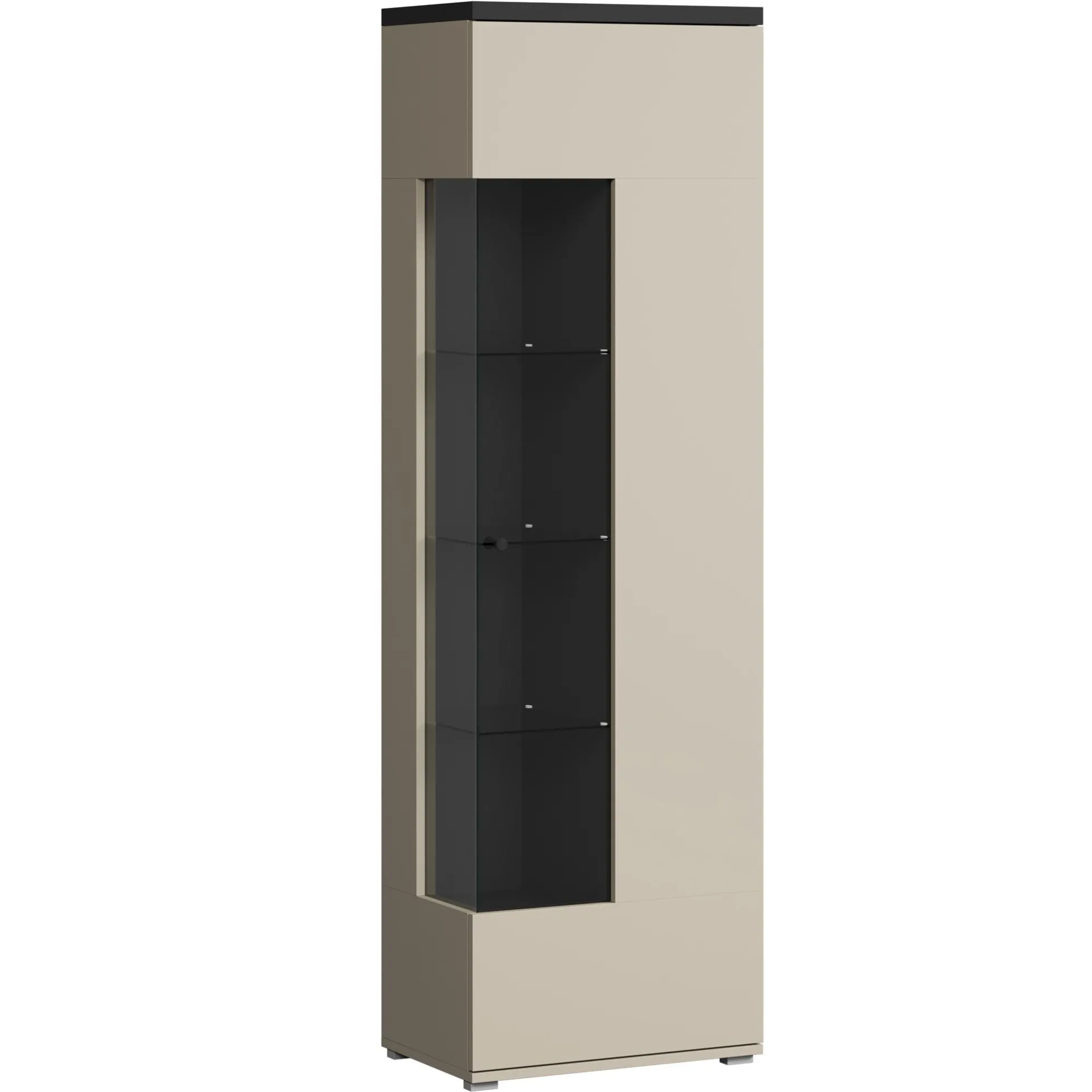 Sekai - Vitrinekast - Beige - 55x36x180 cm