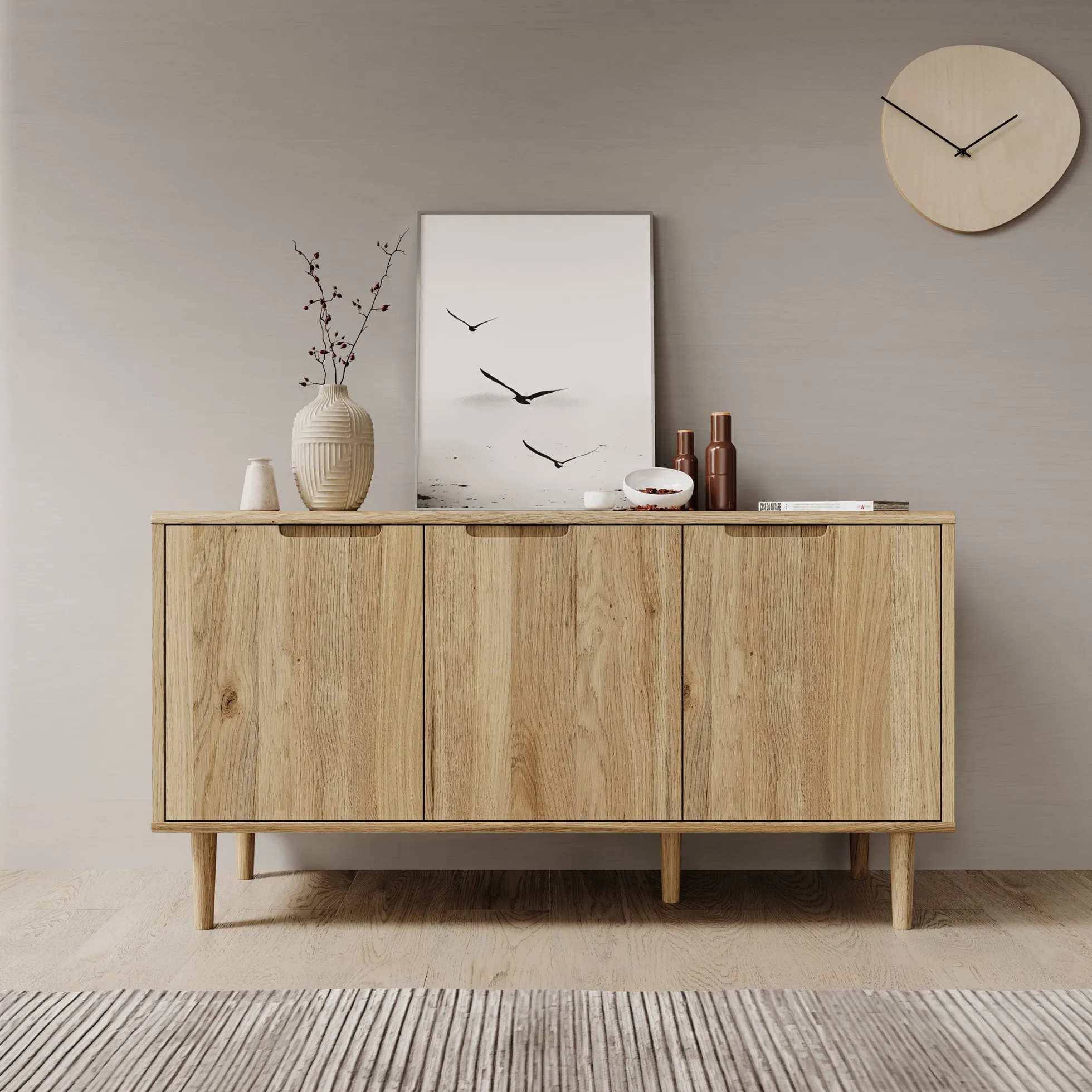 Selwood - Dressoir - Eikenpatroon - 139x43x74 cm