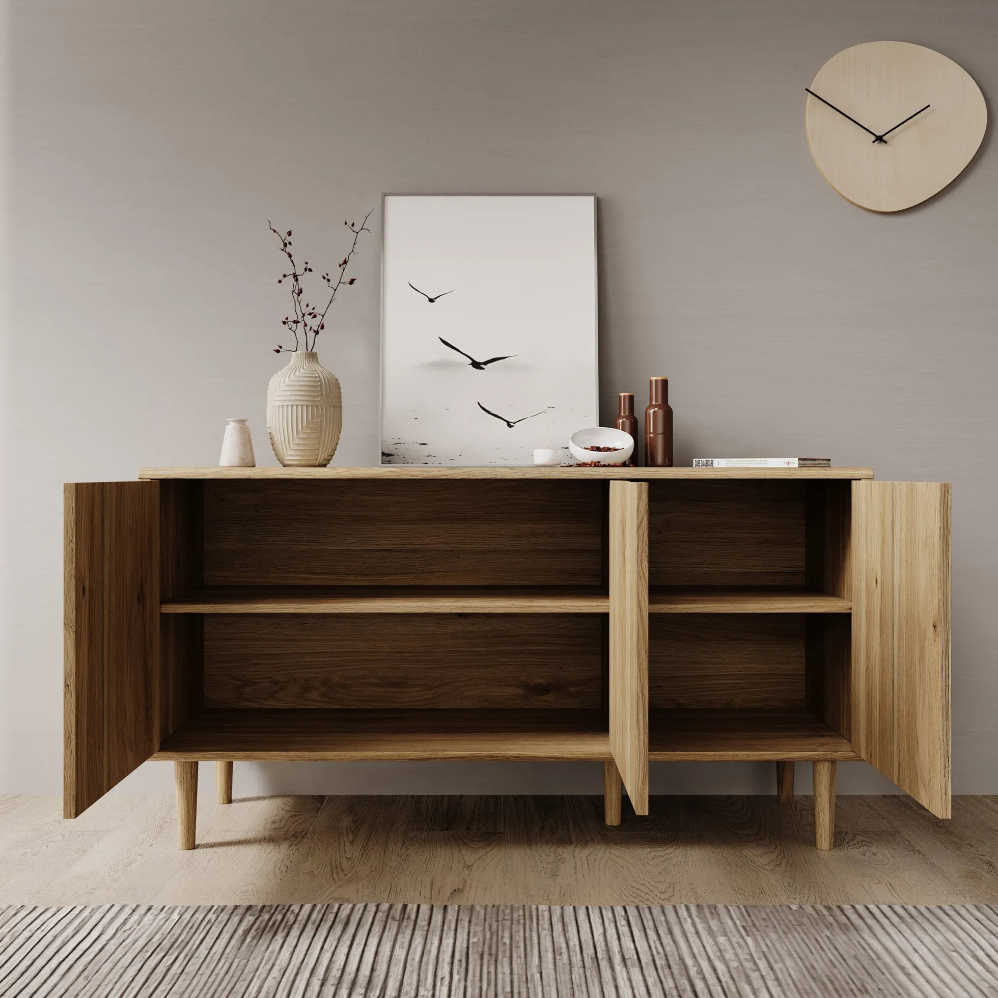 Selwood - Dressoir - Eikenpatroon - 139x43x74 cm