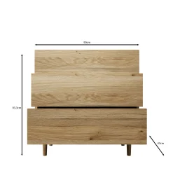 Selwood - Ladekast - Eikenpatroon - 90x43x93 cm