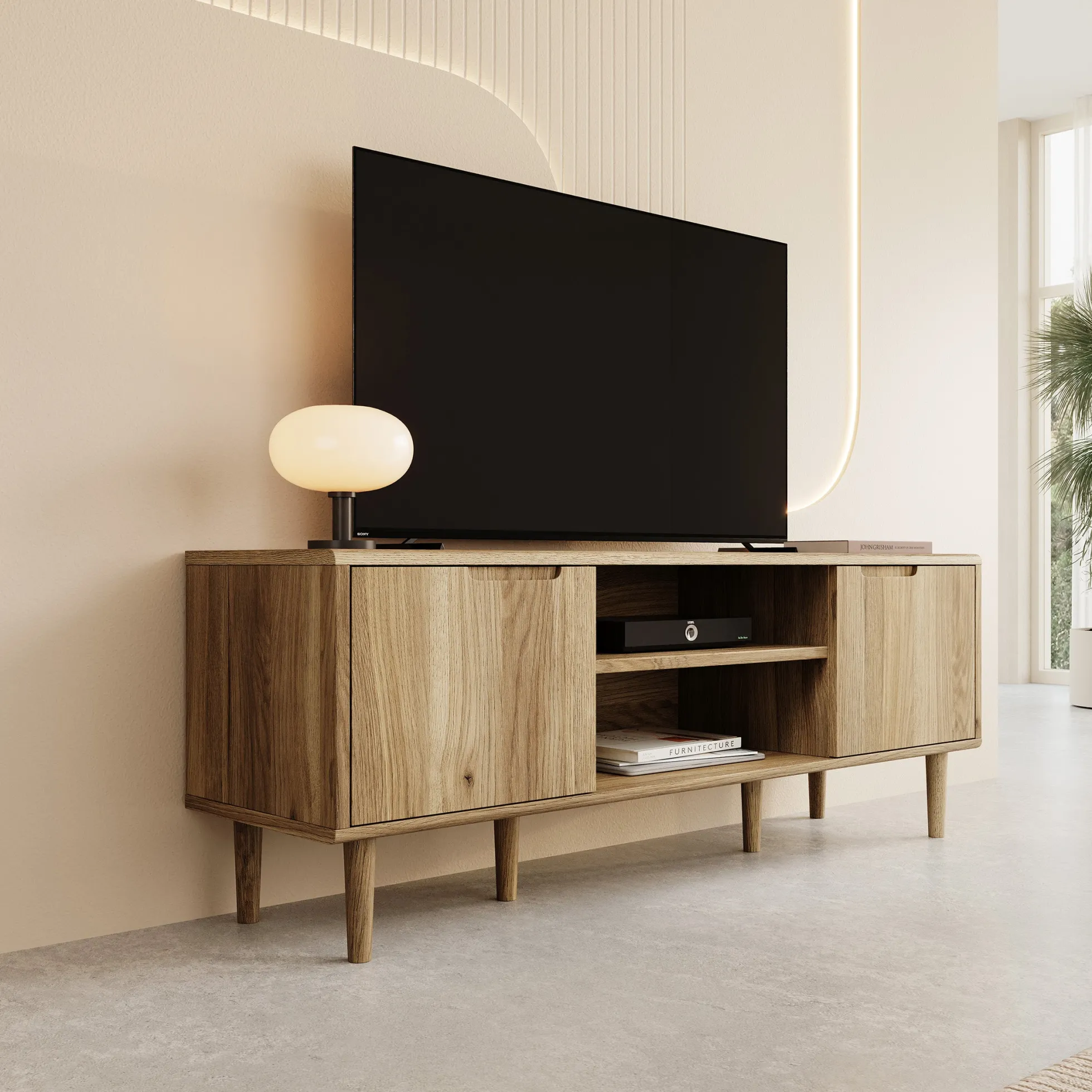 Selwood - TV-Meubel - Eikenpatroon - 154x43x58 cm