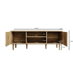 Selwood - TV-Meubel - Eikenpatroon - 154x43x58 cm