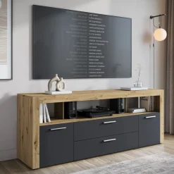 Sharon - TV-Meubel - Antraciet - 181 cm