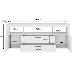 Sharon - TV-Meubel - Wit 2 - 181 cm