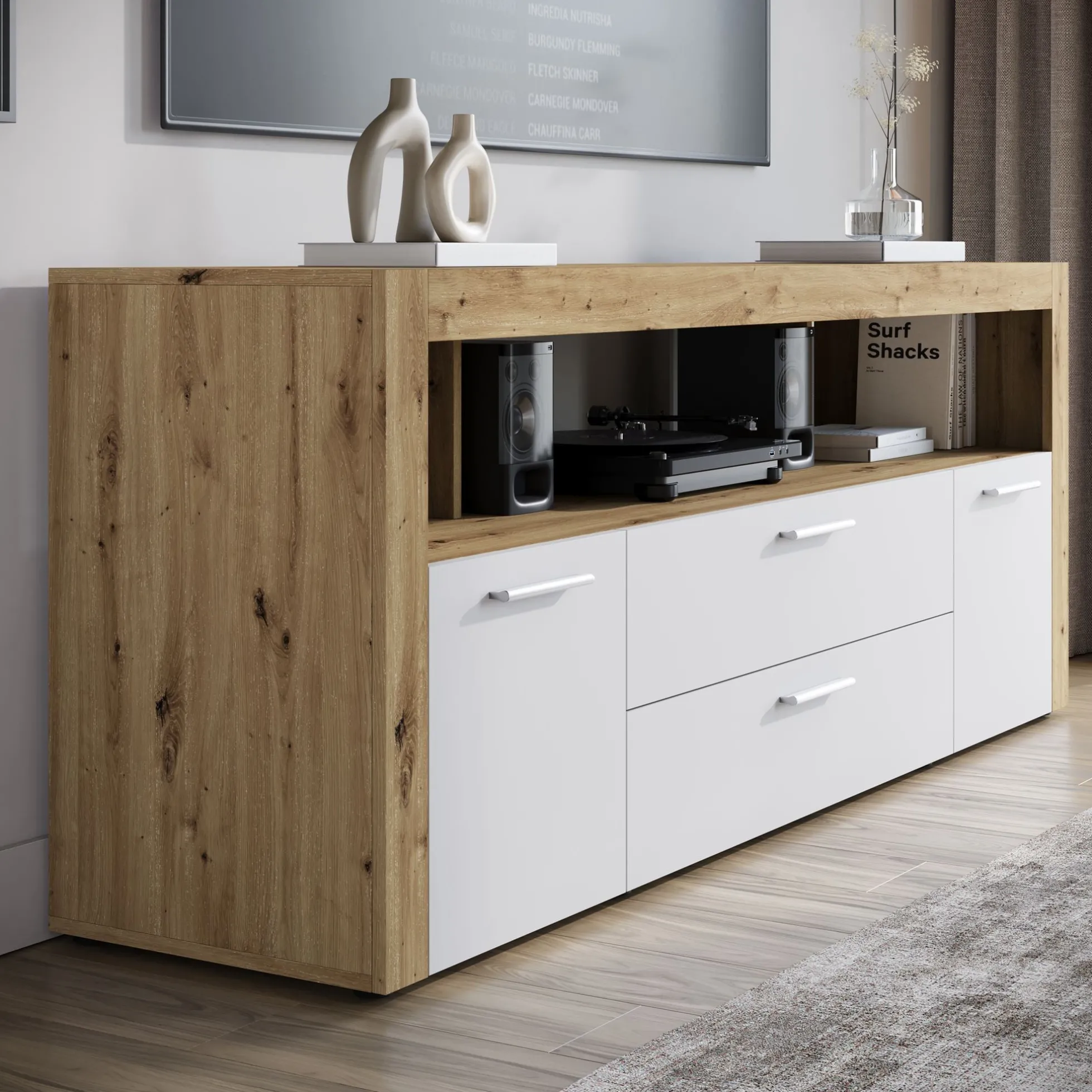 Sharon - TV-Meubel - Wit 2 - 181 cm