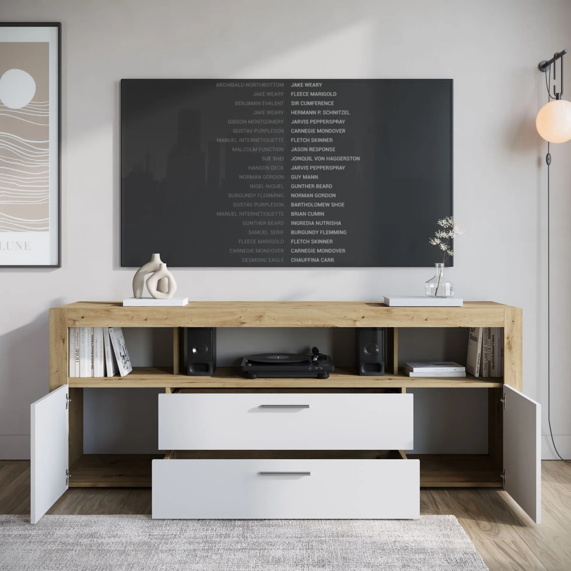 Sharon - TV-Meubel - Wit 2 - 181 cm