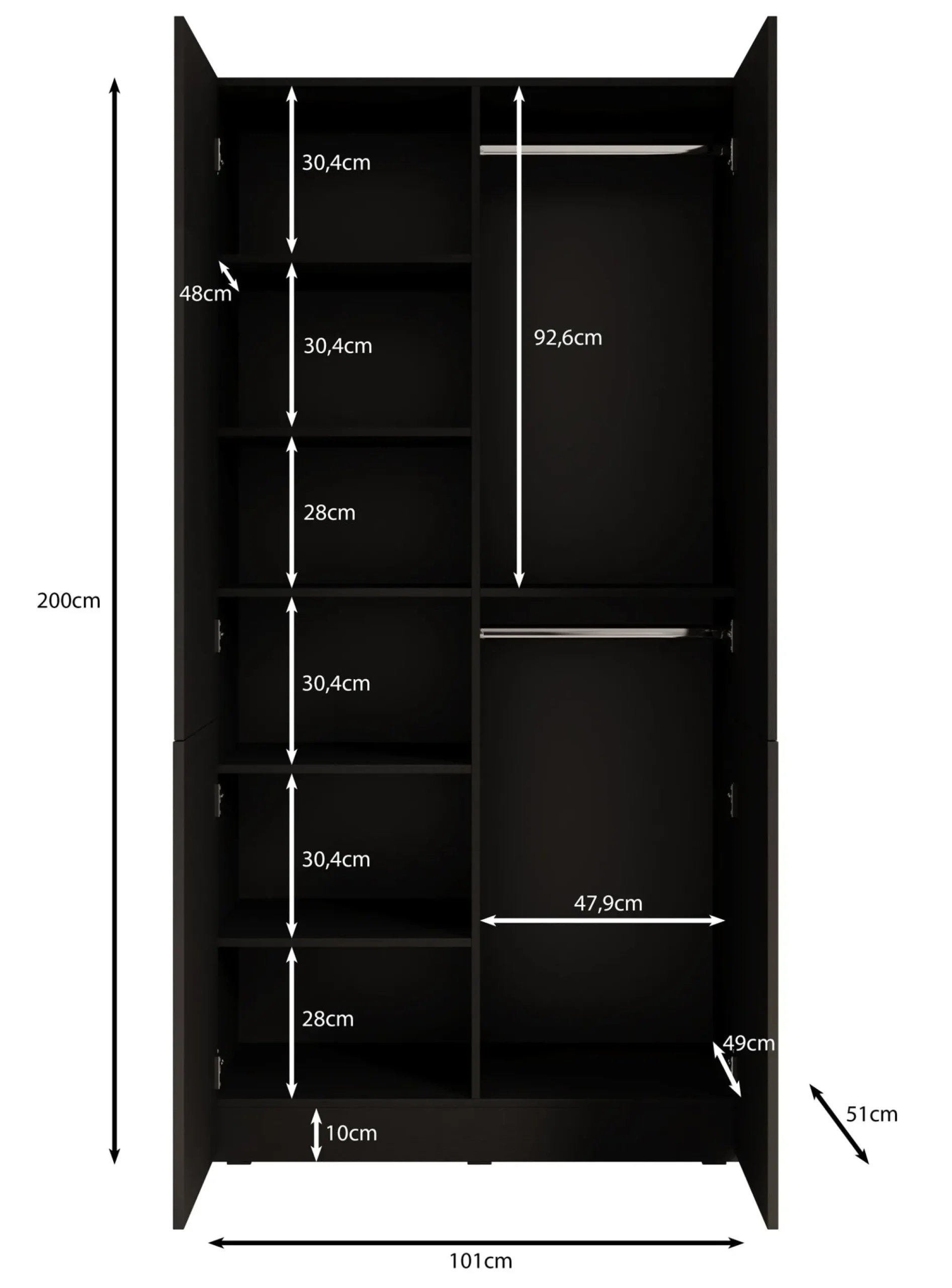 Shelton - Kledingkast 2-deurs - Beige