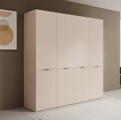 Shelton - Kledingkast 4-deurs - Beige