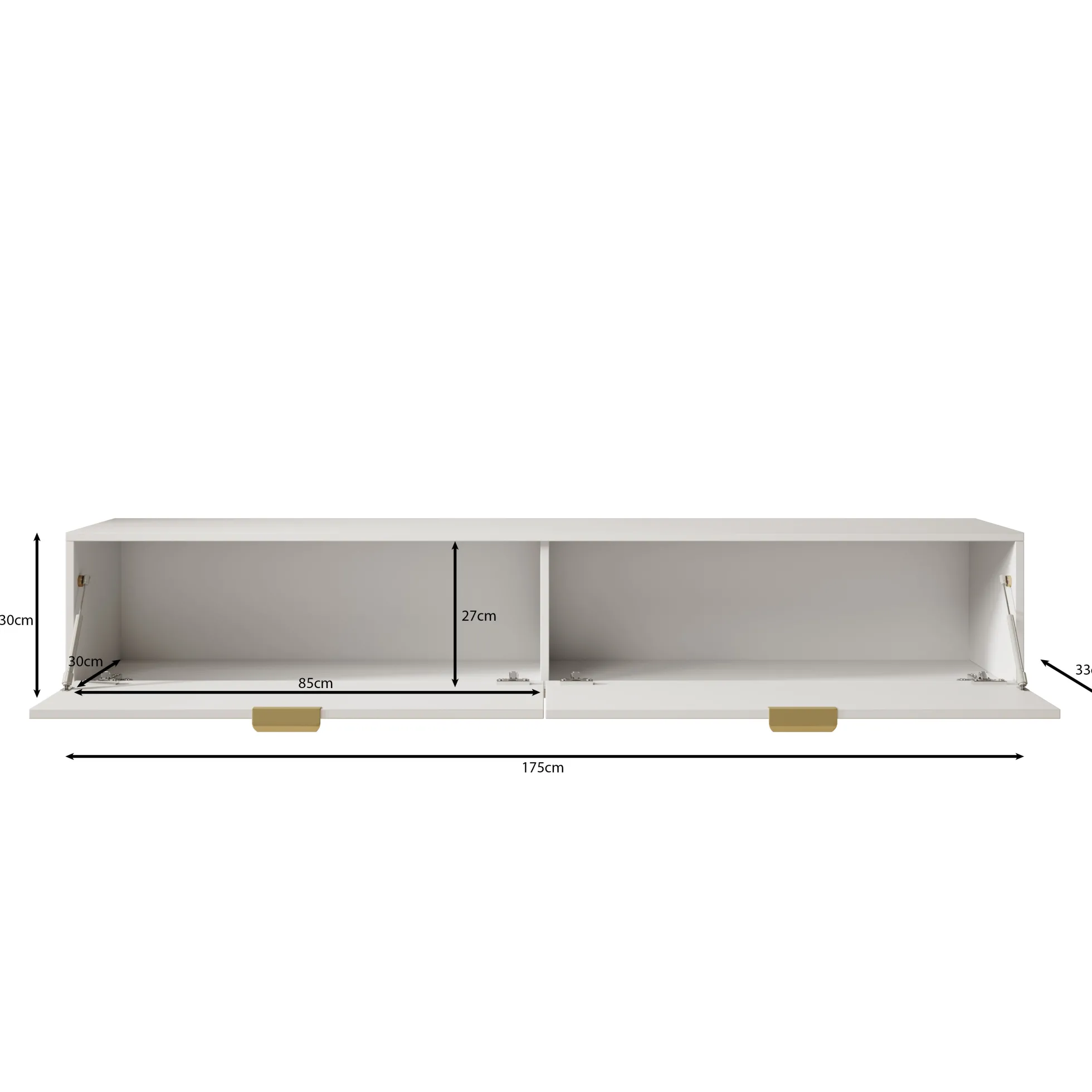 Silas - TV-Meubel - Beige - 175x33x35 cm