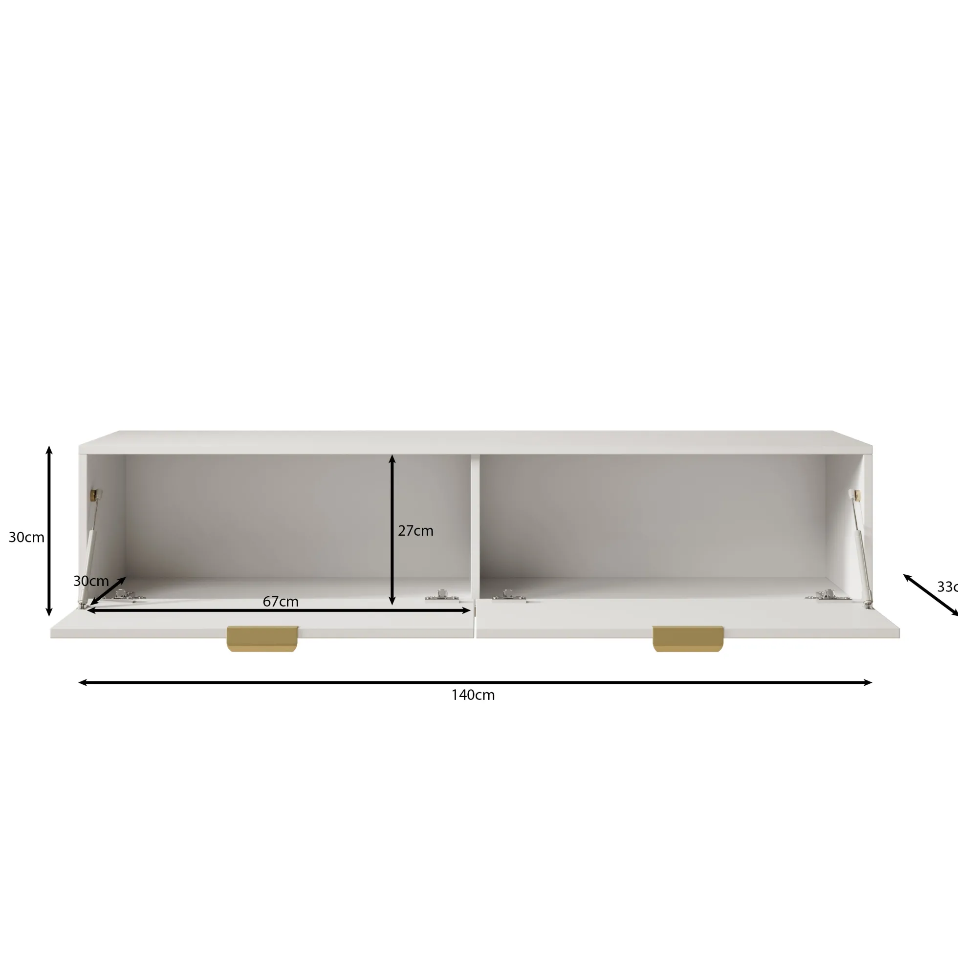 Silas - TV-Meubel - Zwart - 140x33x35 cm