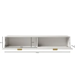Silas - TV-Meubel - Zwart - 175x33x35cm