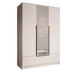 Skyer - Kledingkast 3-deurs - Wit - 135x51x193 cm