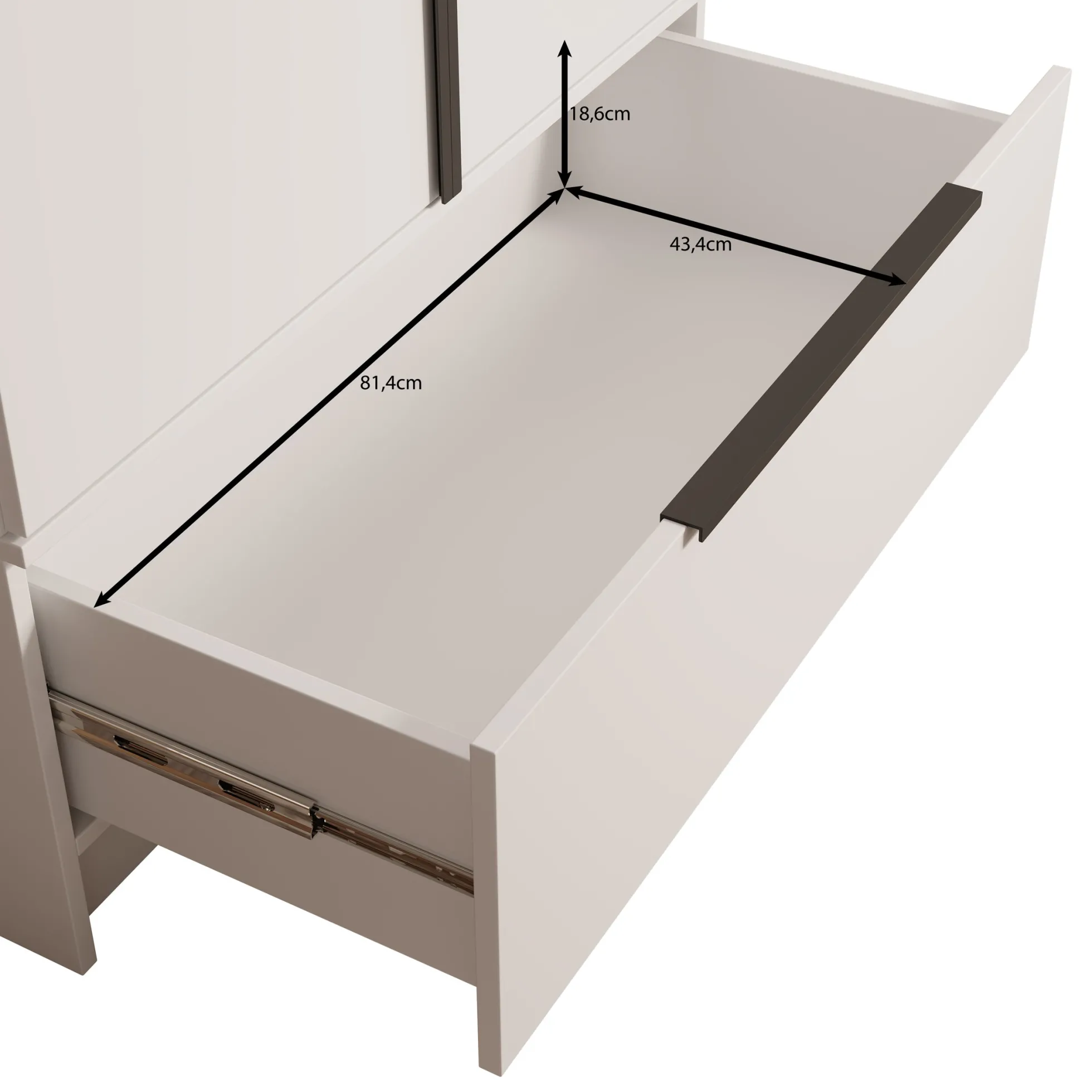Skyer - Kledingkast 2-deurs - Wit - 90x51x193 cm