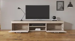 Slim - TV-Meubel - Creme/licht eiken - 200 cm