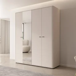 Sorello - Kledingkast 4 deurs - Beige - 180x56x211 cm