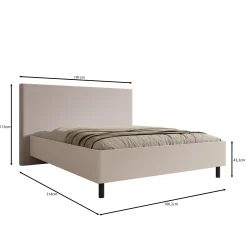 Sorello - Tweepersoonsbed - Beige - 160x200 cm