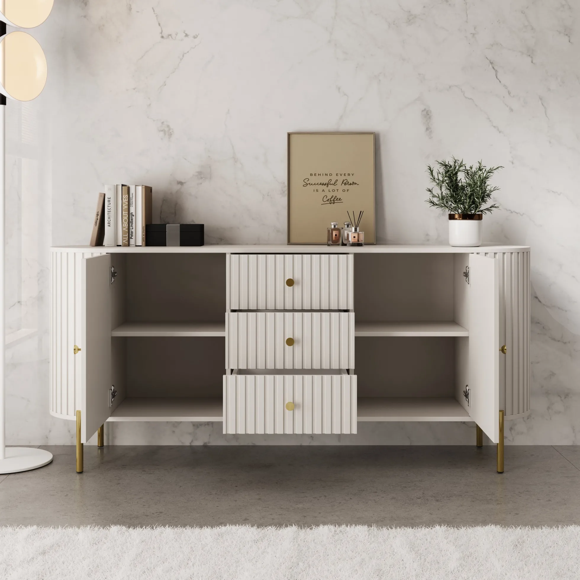 Sorenna - Dressoir - Beige - 178x40x79 cm