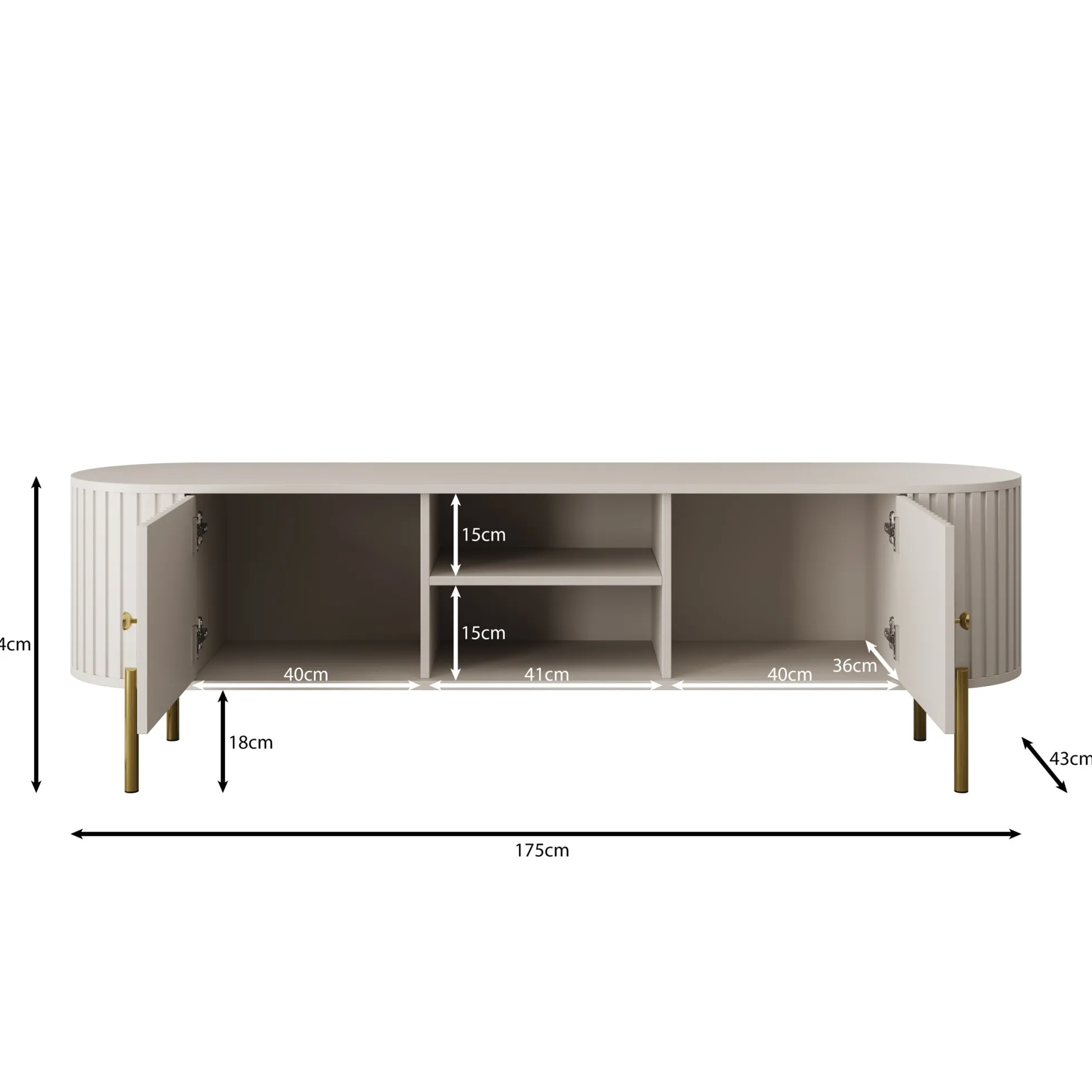 Sorenna - TV-Meubel - Beige - 175x43x54 cm