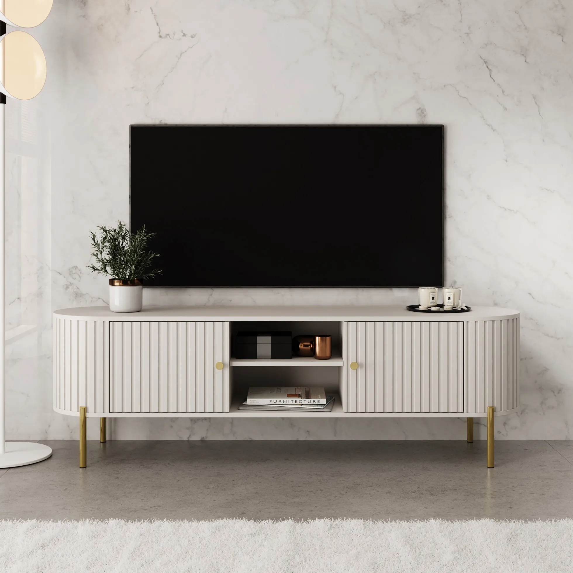 Sorenna - TV-Meubel - Beige - 175x43x54 cm