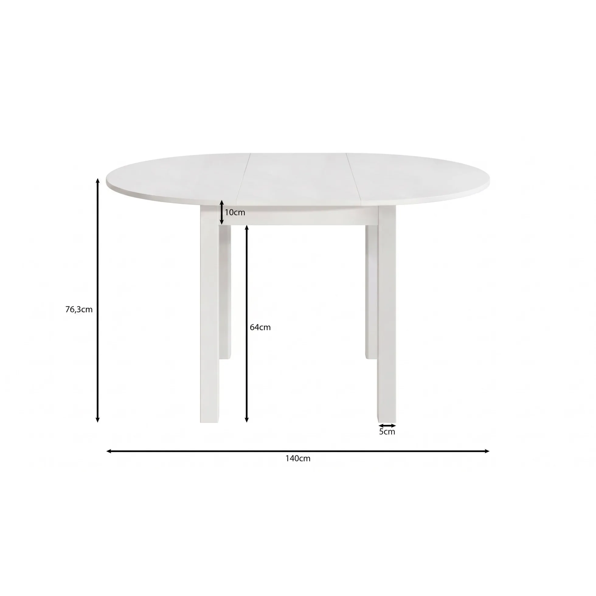 South - Eetkamertafel - Uitschuifbaar - Eiken - 100x100x76 cm
