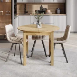 South - Eetkamertafel - Uitschuifbaar - Eiken - 100x100x76 cm