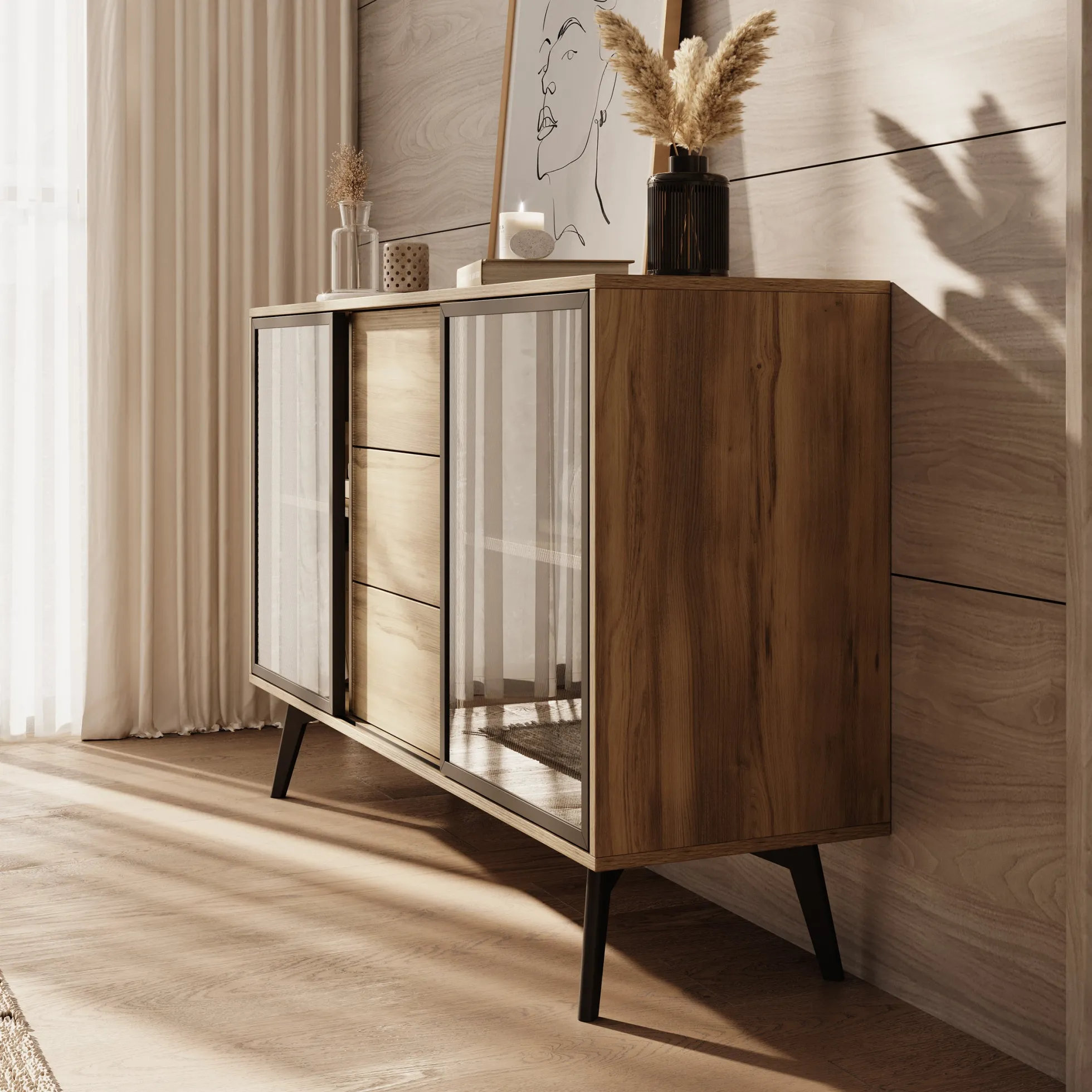 Spa - Dressoir - Eiken - 144x39x85 cm