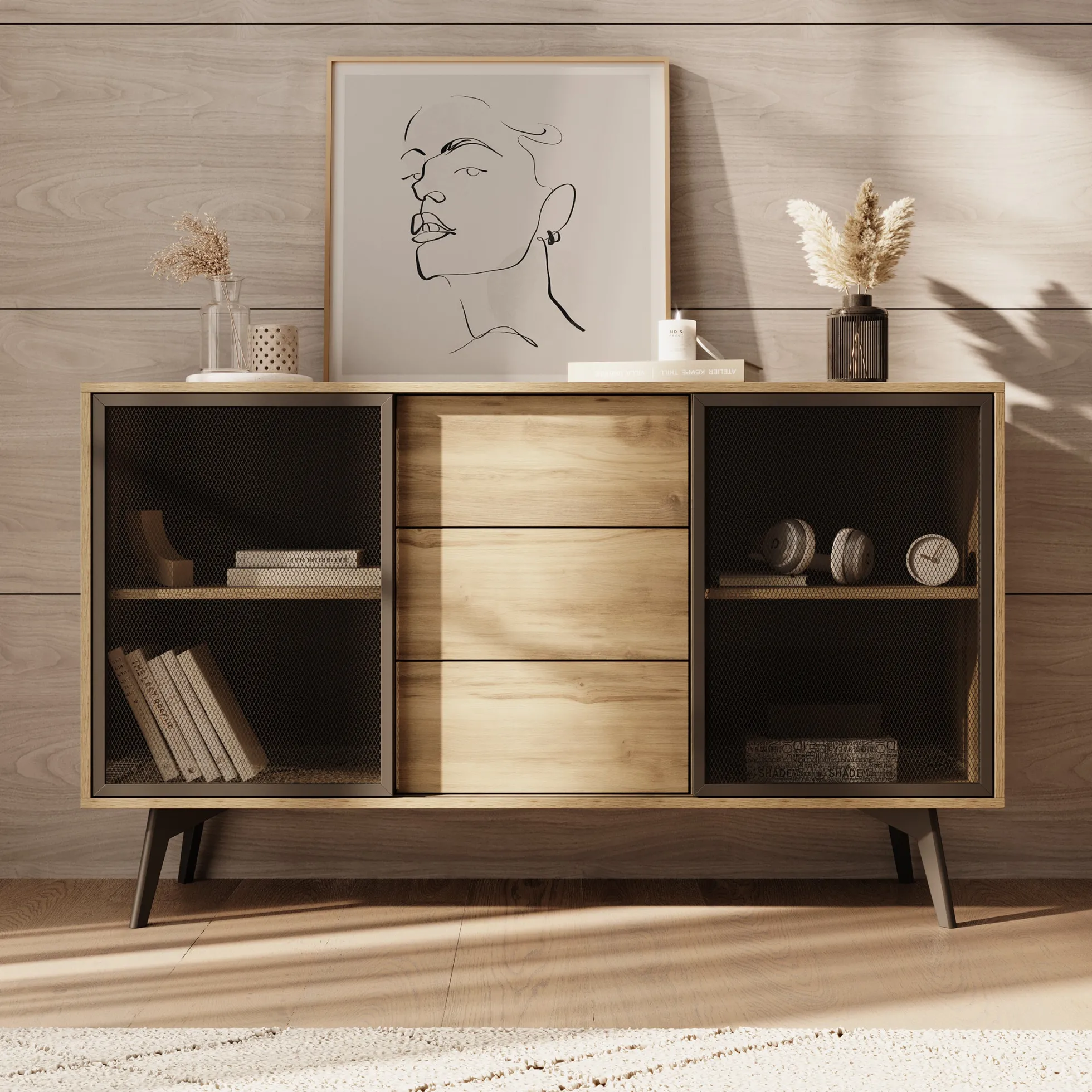 Spa - Dressoir - Eiken - 144x39x85 cm