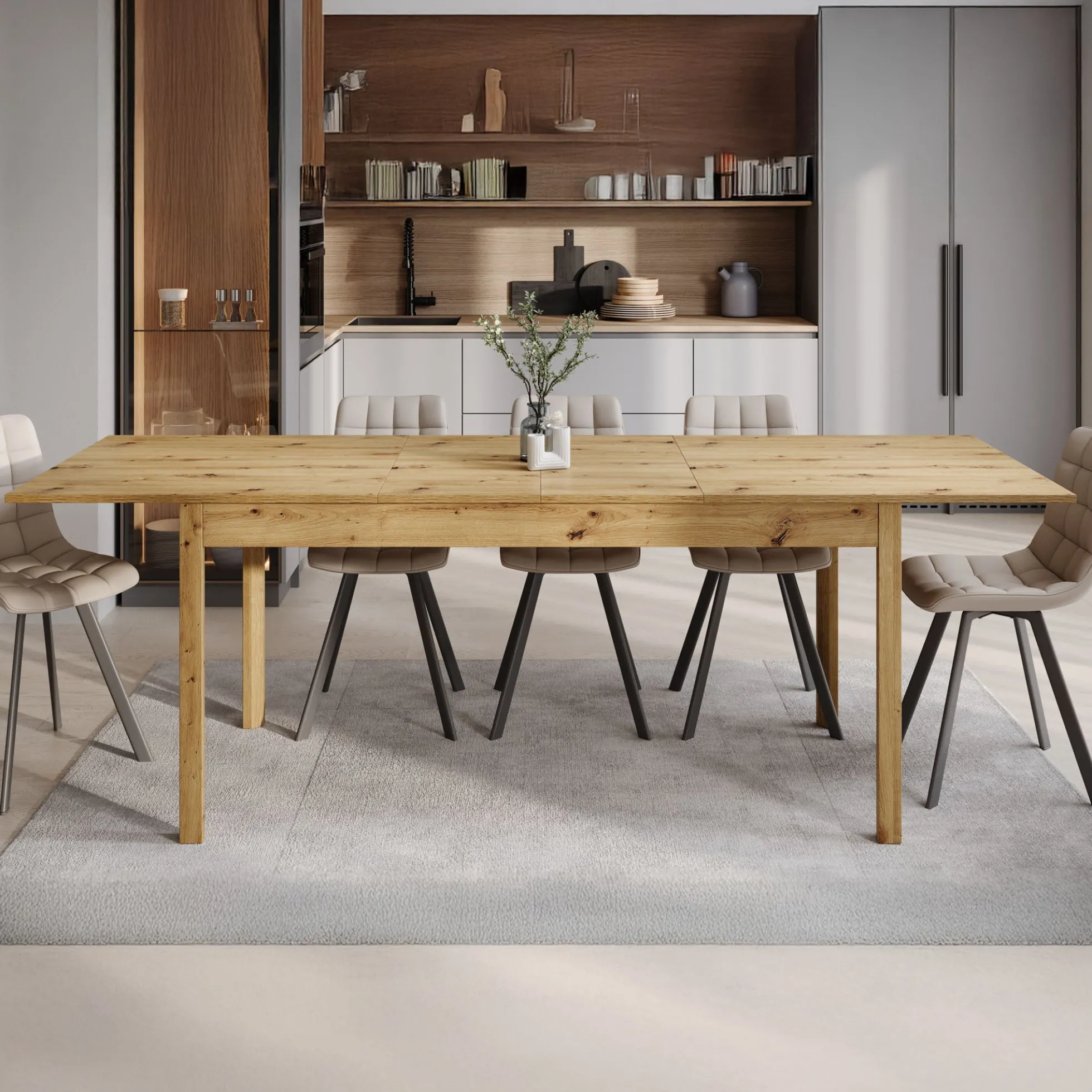 Steve - Eetkamertafel - Eiken - 160x80x77 cm