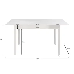 Steve - Eetkamertafel - Eiken - 120x80x77 cm