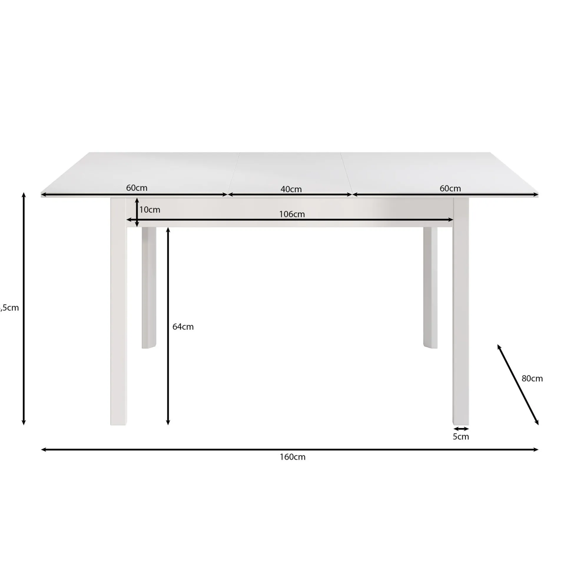 Steve - Eetkamertafel - Eiken - 120x80x77 cm