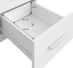 Stoke 2 - Kledingkast 4-deurs - Wit - 270x61x208 cm