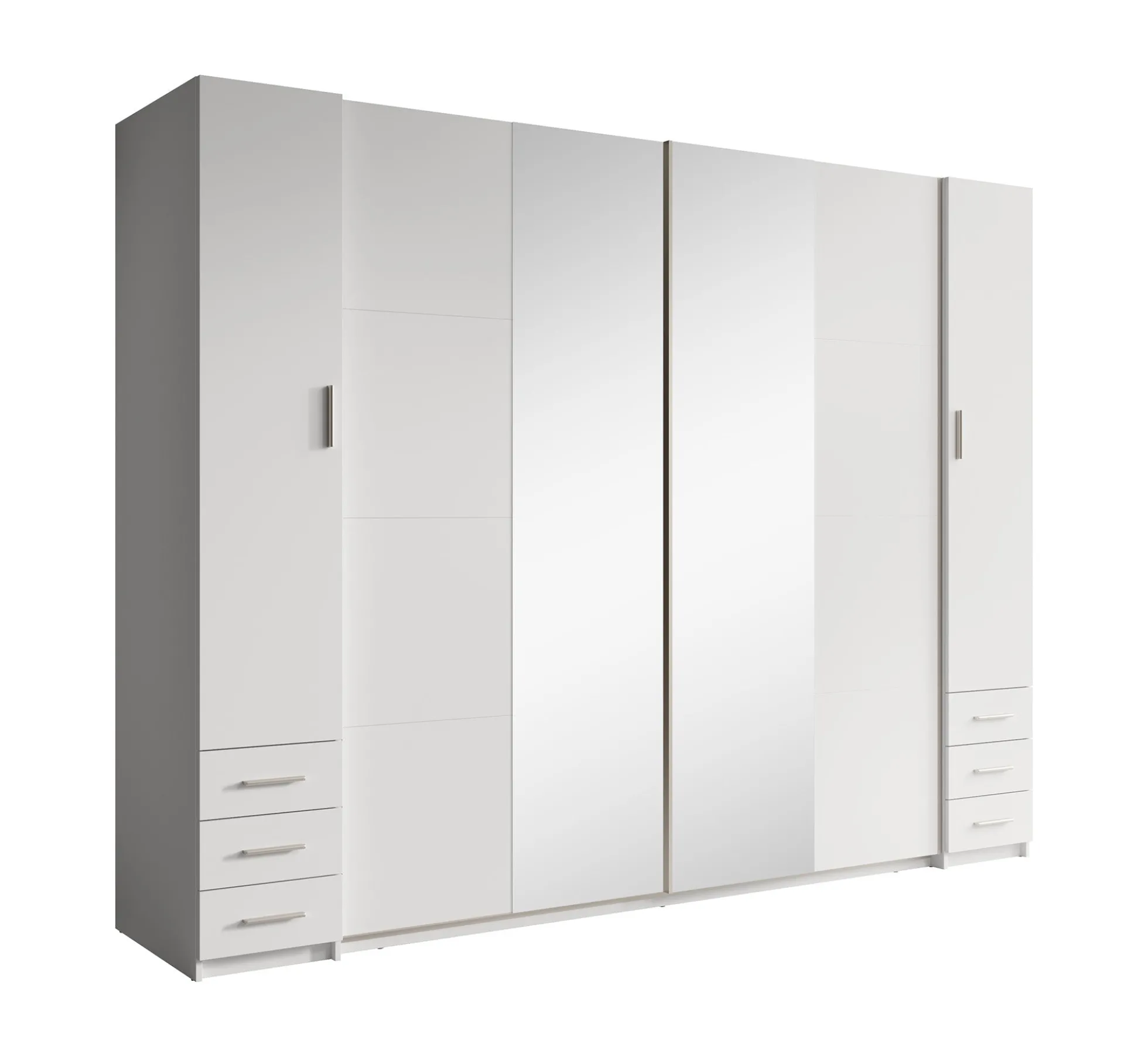 Stoke 2 - Kledingkast 4-deurs - Wit - 270x61x208 cm
