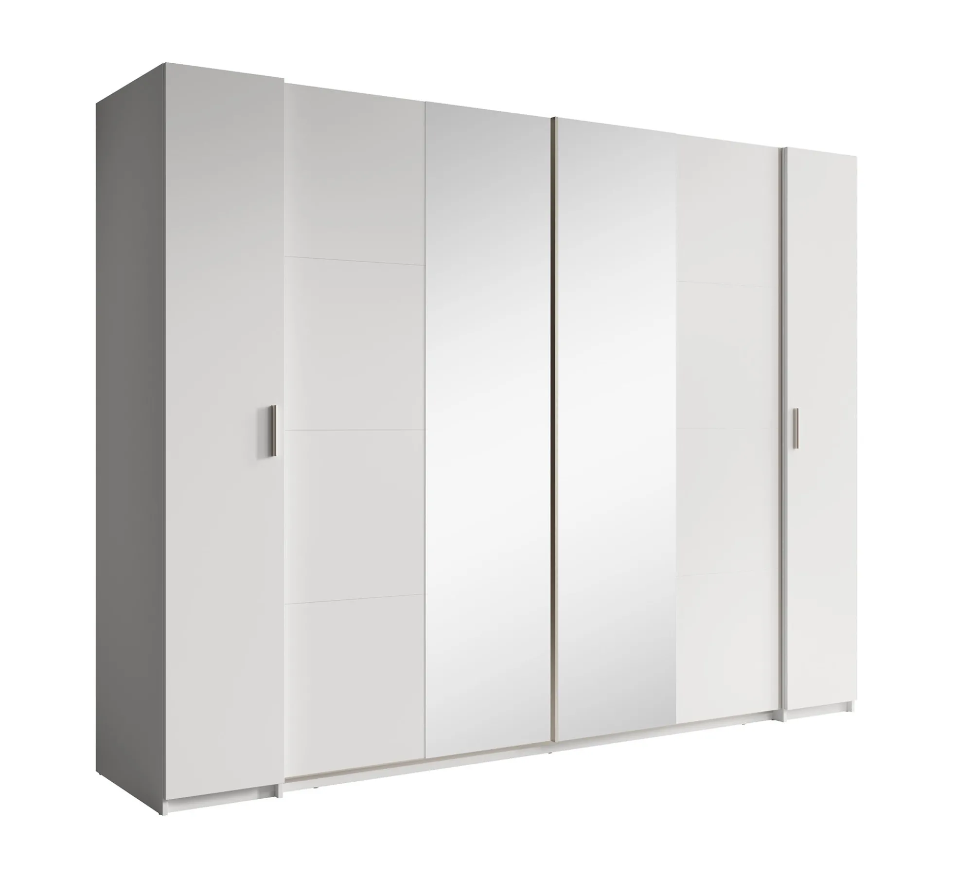 Stoke - Kledingkast 4-deurs - Wit - 270x61x208 cm