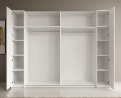 Stoke - Kledingkast met schuifdeuren - Wit - 270x61x208 cm