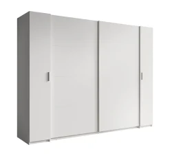 Stoke - Kledingkast met schuifdeuren - Wit - 270x61x208 cm