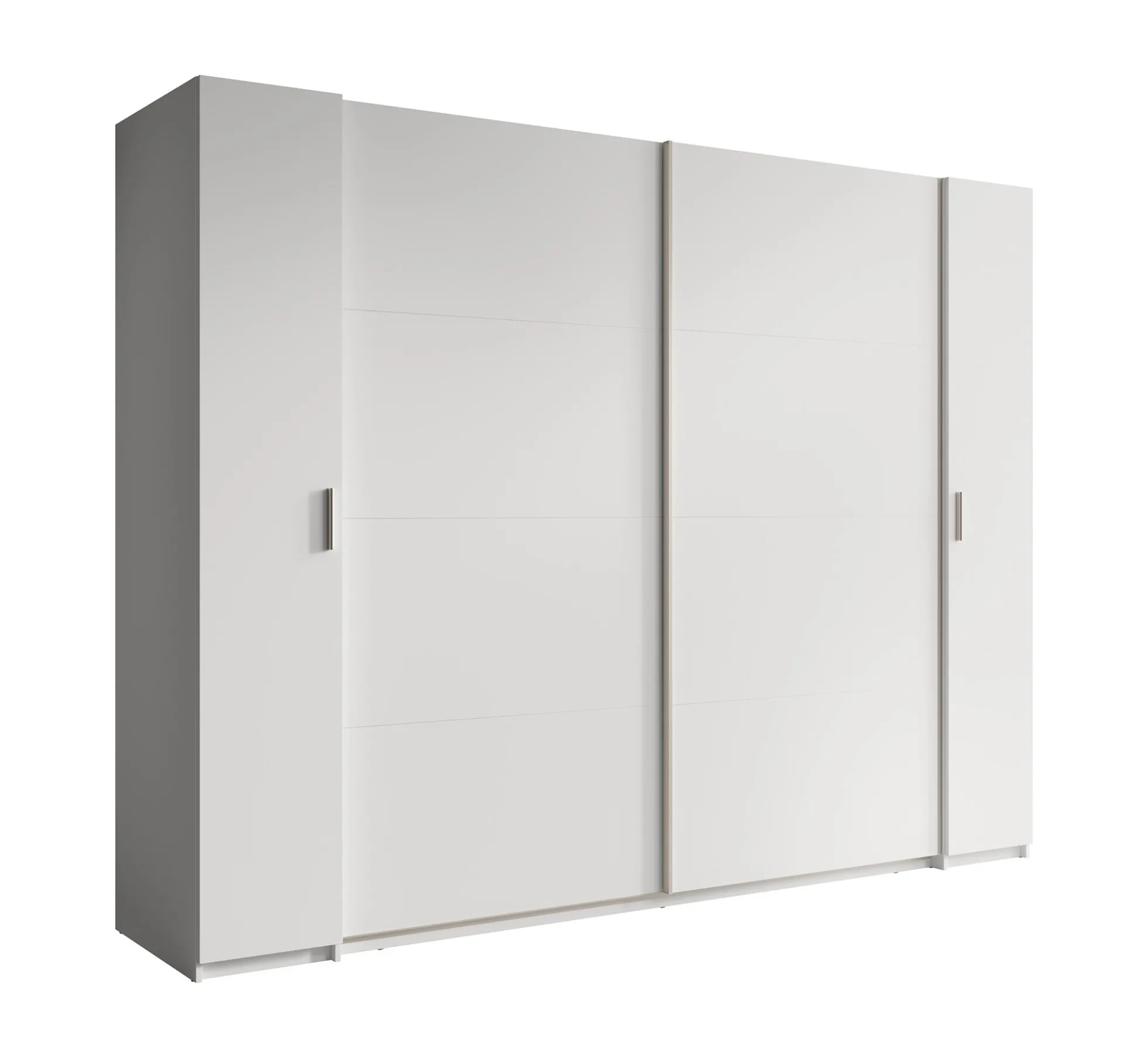 Stoke - Kledingkast met schuifdeuren - Wit - 270x61x208 cm