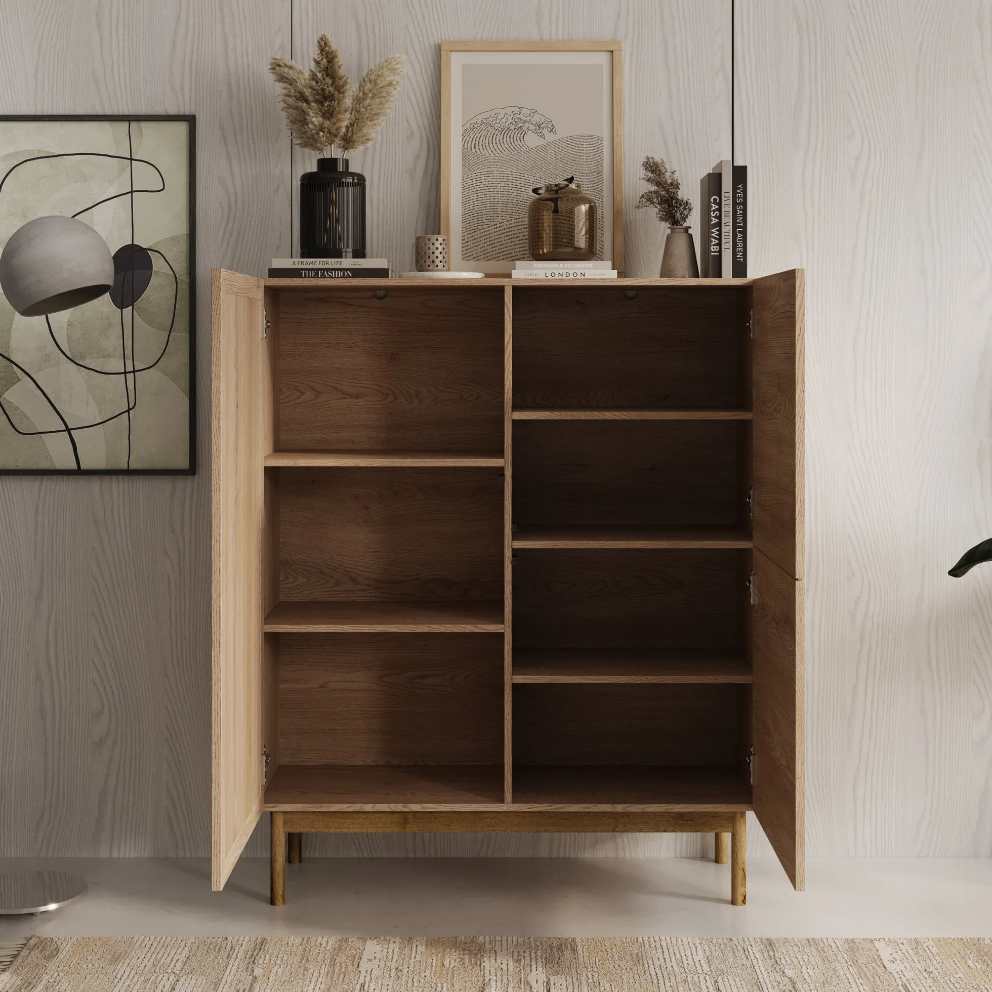 Storm - Dressoir - Eiken - 106x37x130 cm