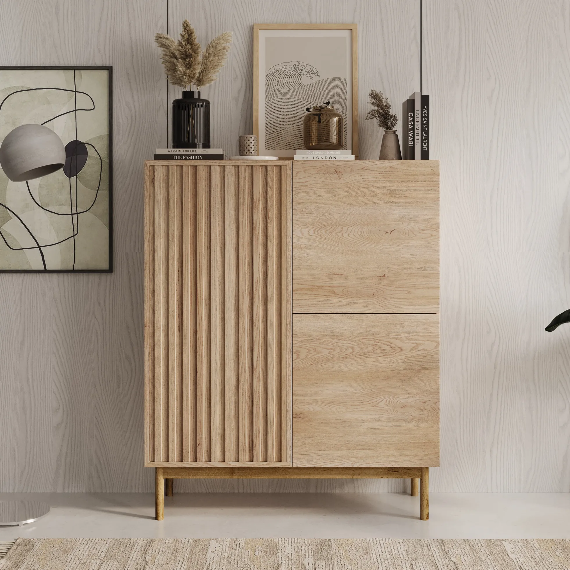 Storm - Dressoir - Eiken - 106x37x130 cm