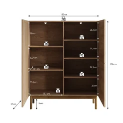 Storm - Dressoir - Eiken - 106x37x130 cm