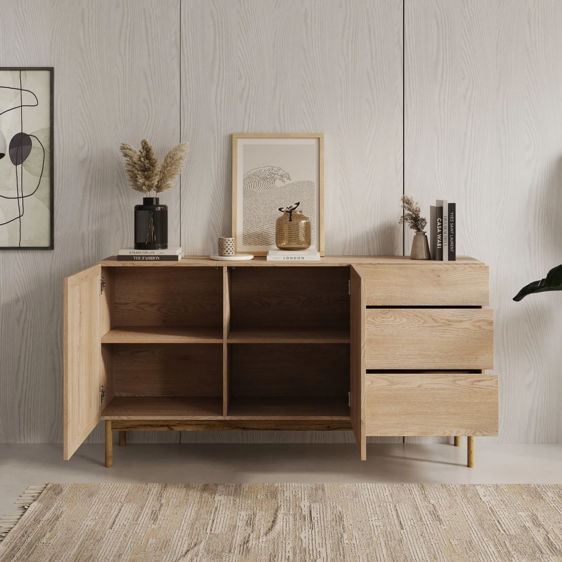 Storm - Dressoir - Eiken - 159x37x84 cm