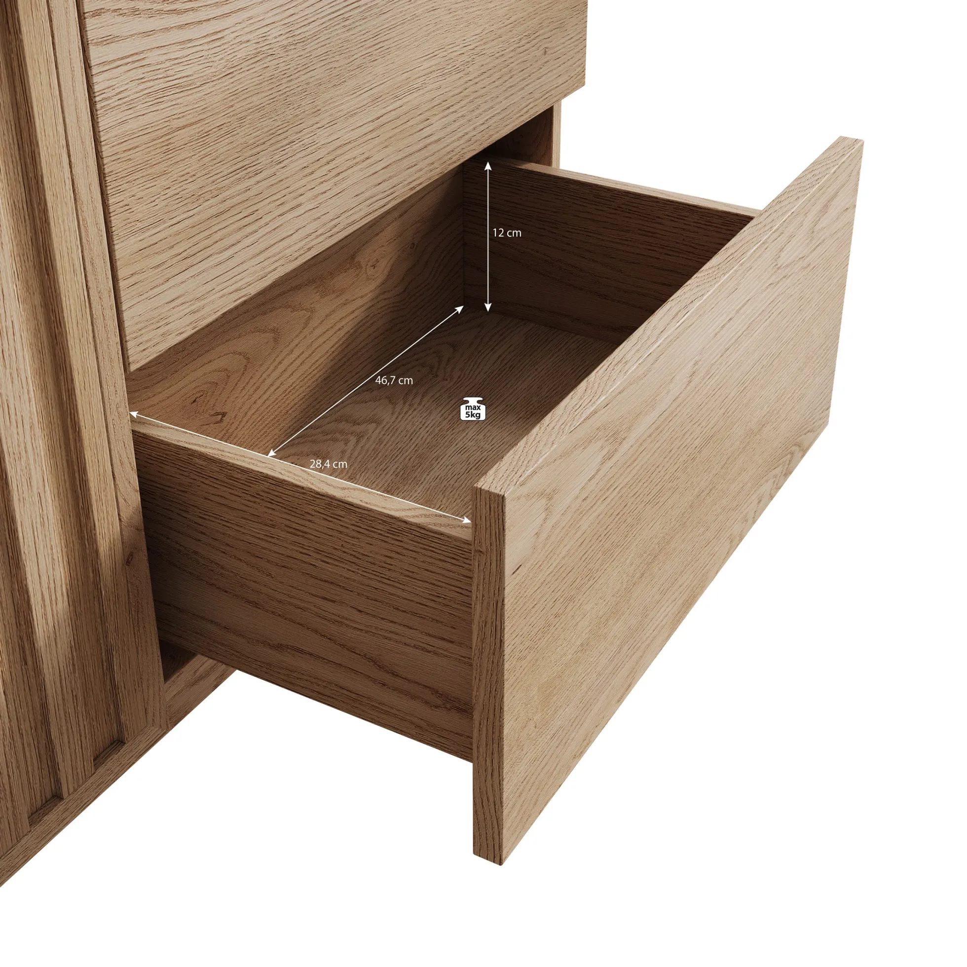 Storm - Dressoir - Eiken - 159x37x84 cm