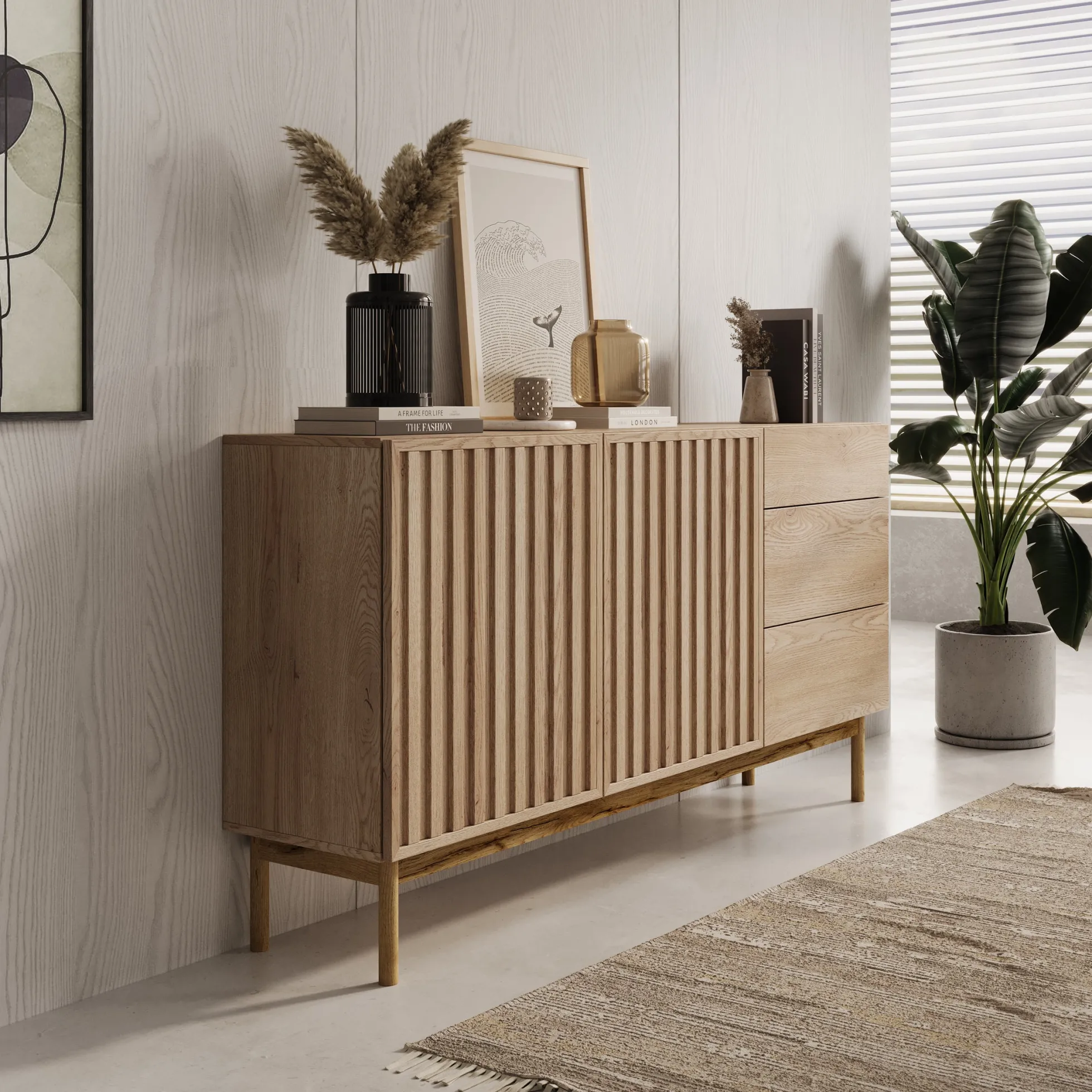 Storm - Dressoir - Eiken - 159x37x84 cm
