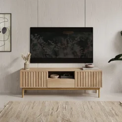 Storm - TV-Meubel met 2 deuren - Eiken - 159x37x53 cm