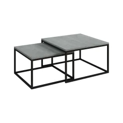 Styler - Salontafel set van 2 - Betonlook/eiken