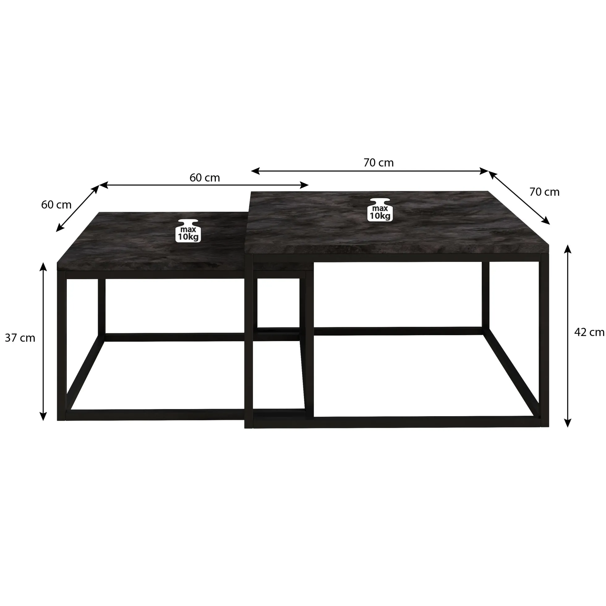Styler - Salontafel set van 2 - Old wood