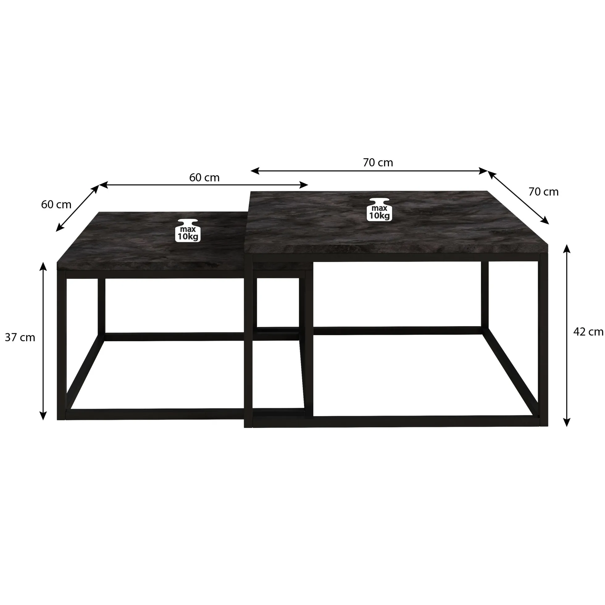 Styler - Salontafel set van 2 - Zwart