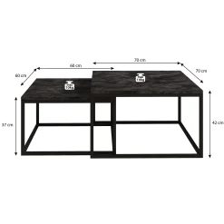 Styler - Salontafel set van 2 - Eiken