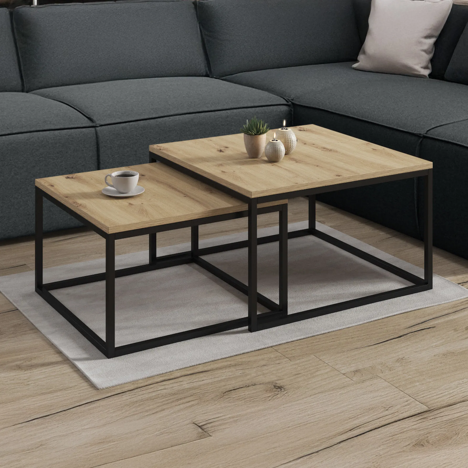 Styler - Salontafel set van 2 - Licht eiken