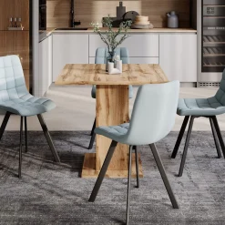 Swen - Eetkamertafel - Eiken - 80x80x69 cm