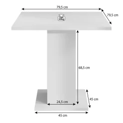 Swen - Eetkamertafel - Eiken - 80x80x69 cm